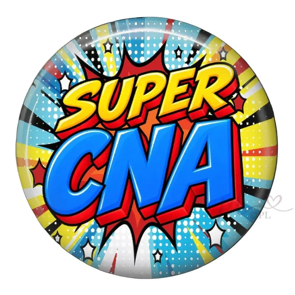 Super CNA Badge Reel Certified Nursing Assistant Comic Superhero ID Holder Gift